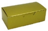 5 1/2 x 2 3/4 x 1 3/4 (1/2 lb.) GOLD Candy Box - 1 Piece (Qty 25)